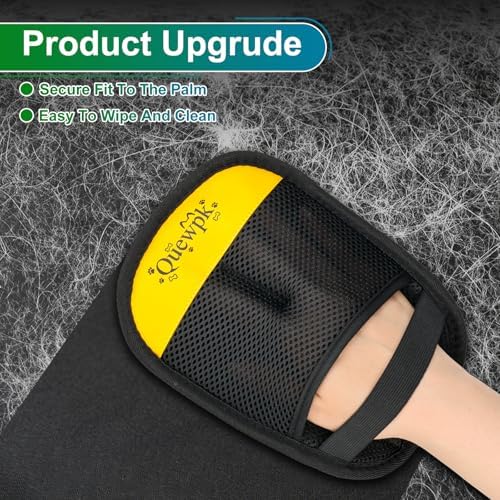 2 Pack Electrostatic Pet Hair Removal Glove for Dogs and Cats