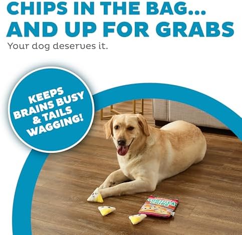 Outward Hound Snack Bag Tortilla Chips Puzzle Squeaky Dog Toys