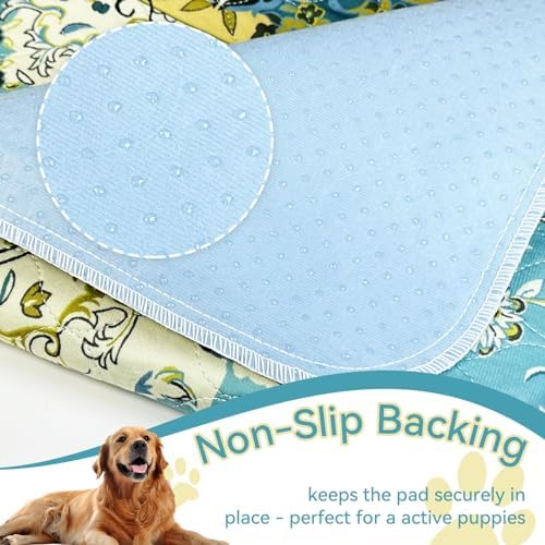 Washable Pee Pads for Dogs and Cats - 100% Waterproof Leakproof Reusable Puppy Pads, Super Absorbent & Non-Slip Whelping Training Pads Litter Mat for Furniture Protector Pet Housebreaking