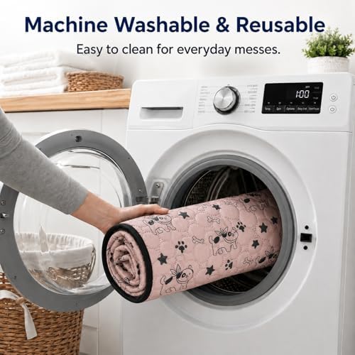 Washable Waterproof Dog Pee Pads, Reusable Puppy Pads, Coffee Medium