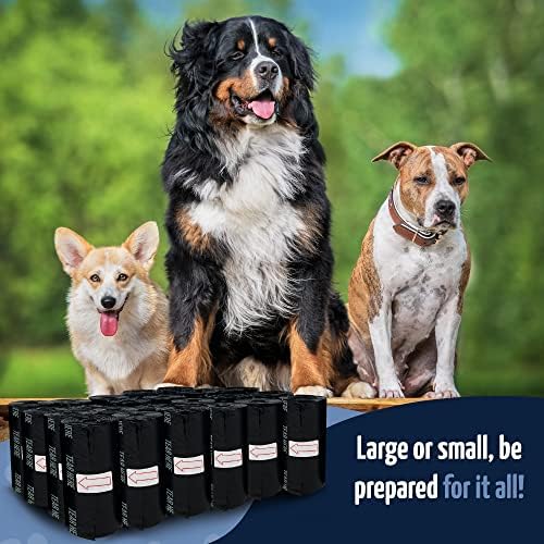 Reli. Dog Poop Bags w/Holder (360 Pack - 24 Rolls) | Leash Clip Dispenser
