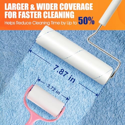 WulaWindy Long Handle Lint Roller for Pet Hair, 450 Sheets, 5 Rolls