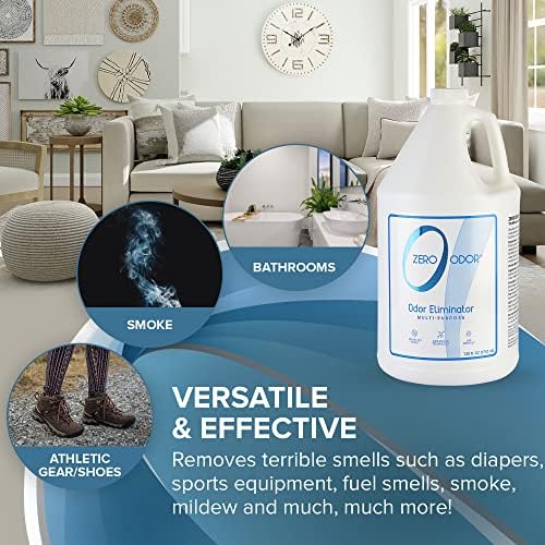 Zero Odor Multi-Purpose Odor Eliminator, Fabric & Room Deodorizer, 128 oz