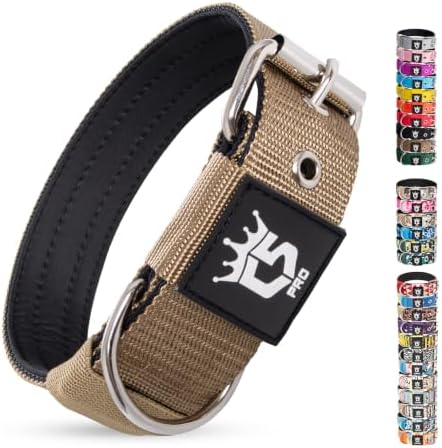 TSPRO Heavy Duty Thick Dog Collar with Metal Buckle for Small Dogs