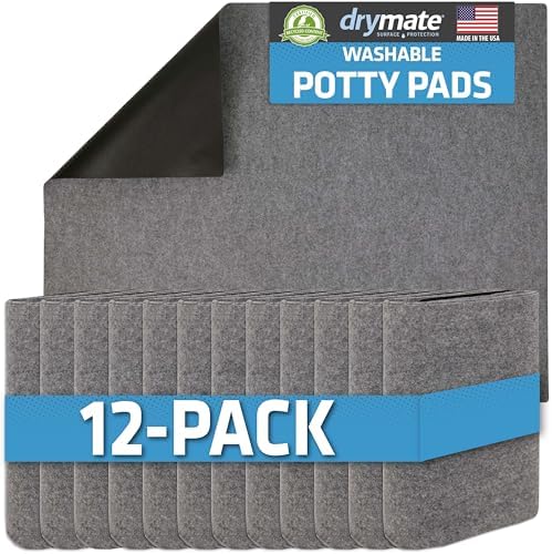 Drymate 12-Pack Washable Pee Pads for Dogs, 29x36, Reusable Puppy Pads