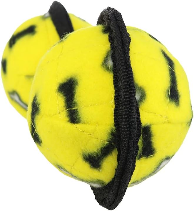 TUFFY® : 2 Ball Tug Dog Toy: Ultra Durable Plush Toy with Multiple Layers & Reinforced Seams, Washable and Floats, Original Construction