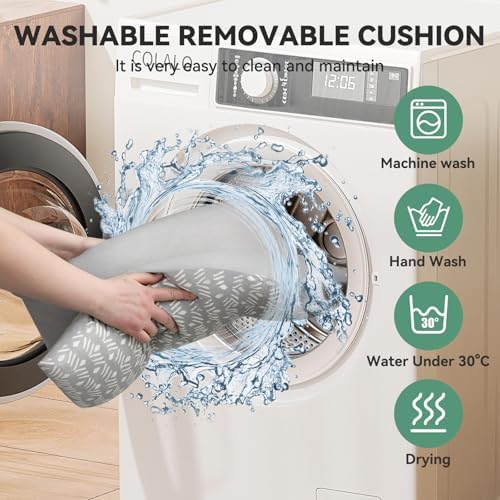 Zerbuger 25in Grey Pattern Rectangle Cat Dog Bed Machine Washable Sofa