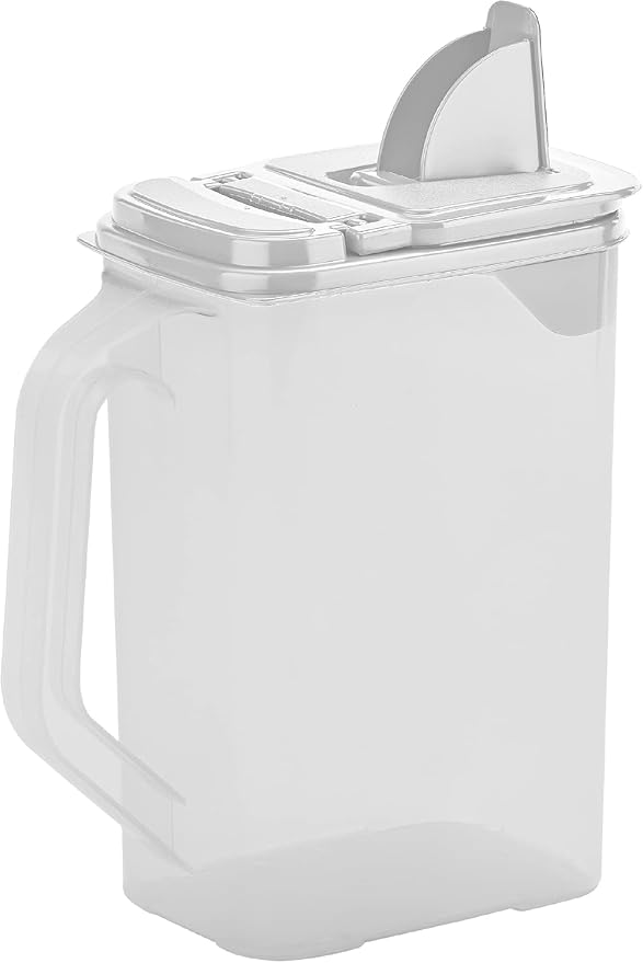 Buddeez Kitchen Pantry Container - Easy Grip Handle for Mess Free Use | Clear container for easy visibility, Easy-grip handle, Easy-pour spout, For flour, sugar, cereal, rice and dry goods