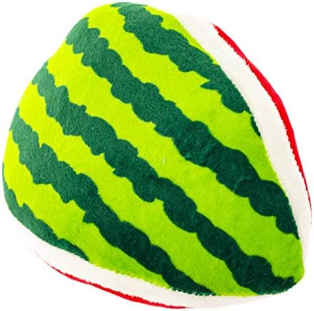 Giftable World Pet Plush Pet Toy Fruits, Cupcakes, Ice Creams, Mug with Squeaker Dog Chew Toy (7" Pineapple & Watermelon)
