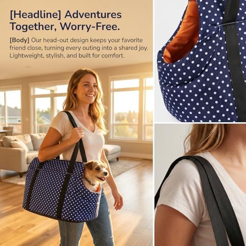 Mikikit Pet Shoulder Bag Portable Pet Bag Backpack Dog Travel for Carrying Pets Breathable Scratch-Resistant Storage Pouch Foldable Shoulder Strap Zipper Access 13.77X8.66X7.87In