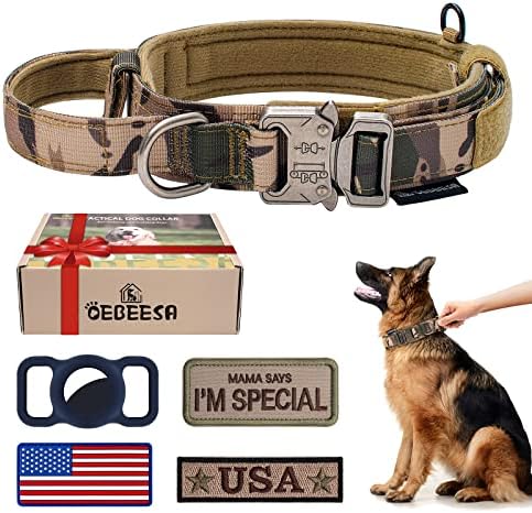 Tactical Dog Collar with Handle, Heavy Duty Nylon for Large Dogs