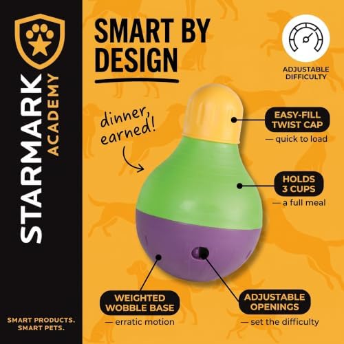 Starmark Treat Dispensing Bob-A-Lot Small Dog Interactive Feeder Toy