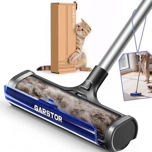 Pet Hair Remover for Carpet, Carpet Sweeper with Dust Container
