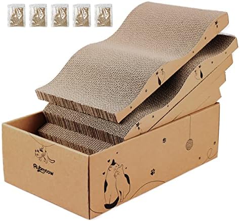 Cat Scratcher Cardboard Scratch Pad for Indoor Cats and Kitty 5pcs