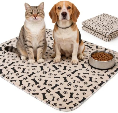 Puppy Pee Pads with Pheromones, Non-Slip Leakproof Dog Pee Mat , Washable Reusable Puppy Training Pads,Odor Resistant Absorbent Pad for Dogs and Cats (L: 31.5" × 35.4")