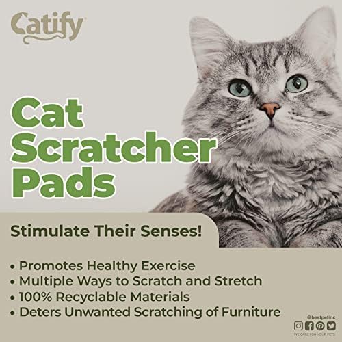 Best Pet Supplies Catify Cat Scratcher Pads - Narrow, 4-Pack