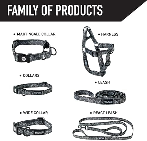 Wolfgang Heavy Duty, Adjustable Dog Collar with Quick Release Nylon Buckle for Walking & Training, WolfMountain Print, Small