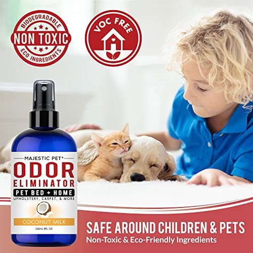 Majestic Pet Pet Bed & Odor Eliminator for Home & Carpet - Dog & Cat Urine Eliminator - Coconut Milk Scent