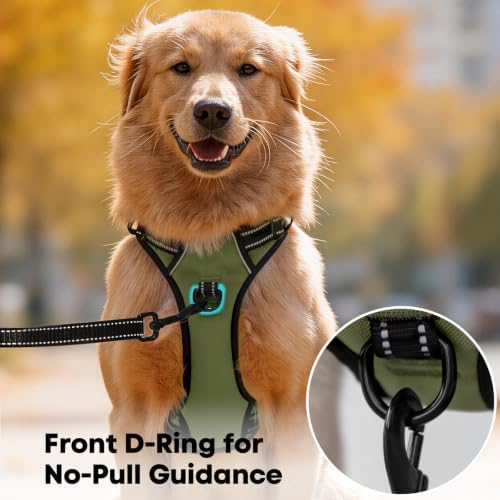 PoyPet No Pull Dog Harness Small, Reflective Vest with Front Clip & Handle