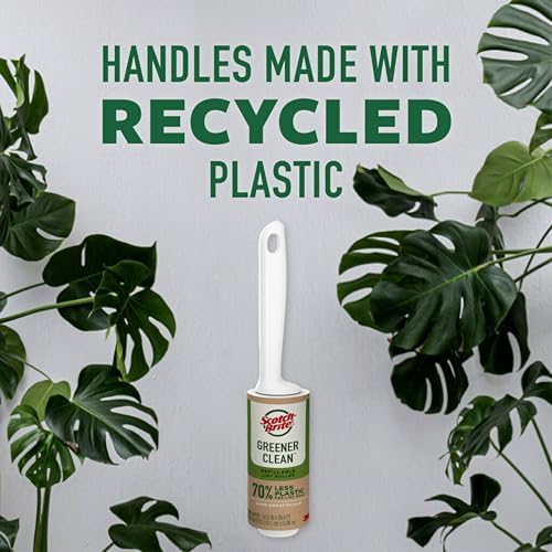 Scotch-Brite Greener Clean Lint Roller Kit, 1 Roller + 2 Refills