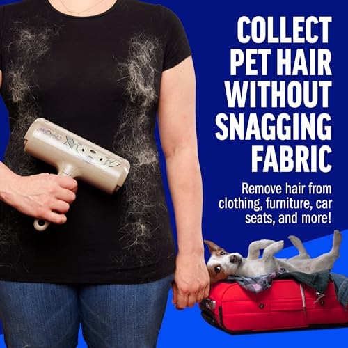 ChomChom Roller Pet Hair Remover – Original Size Reusable Lint Roller for Cat & Dog Hair on Furniture, Couch, Carpet, Car, Rugs & Bedding – Portable, Eco-Friendly (Dog)
