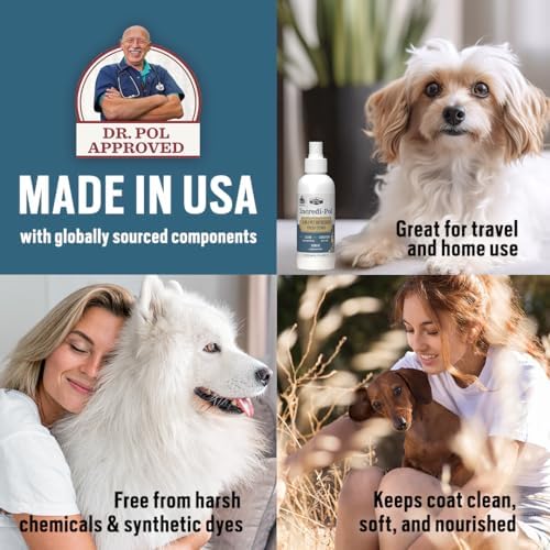 Dr. Pol Incredi-Pol 3-in-1 Pet Refresher | Waterless Coat Cleaner & Conditioner | Pet Odor Eliminator | Fine Mist Spray for Dogs & Cats | Freshens, Cleans & Softens Fur | 3 oz | Lavender