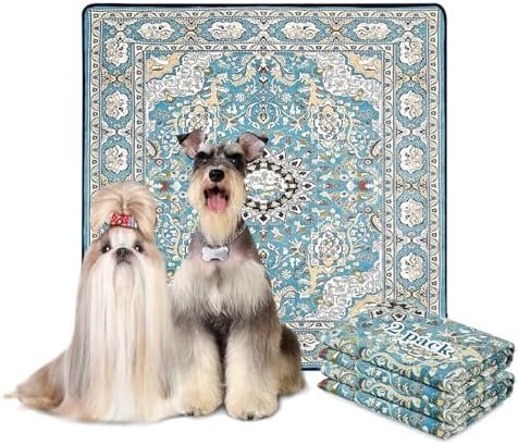 Qeils Washable Pee Pads for Dogs, Reusable Puppy Pads 36"x 36" 2 Pack