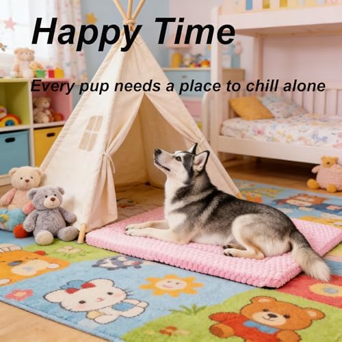 Dog Bed Mat - Reversible Dog Crate Bed Mats, Soft & Breathable Kennel Pad, Durable Crate Bed for Small Medium Large Dogs & Cats