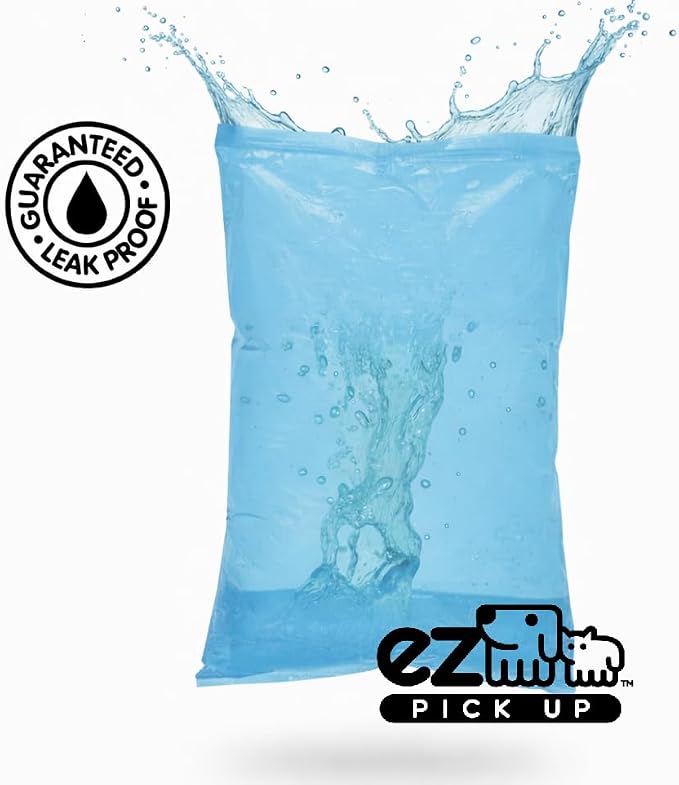 EZ Pick Up 1000 Ct Dog Waste Bags Blue 50 Rolls 1000 Poop Pet Disposal Bag | leak proof, extra large, heavy duty, puppy training, refill bags, 9"x12", poo bag, poopy clean up