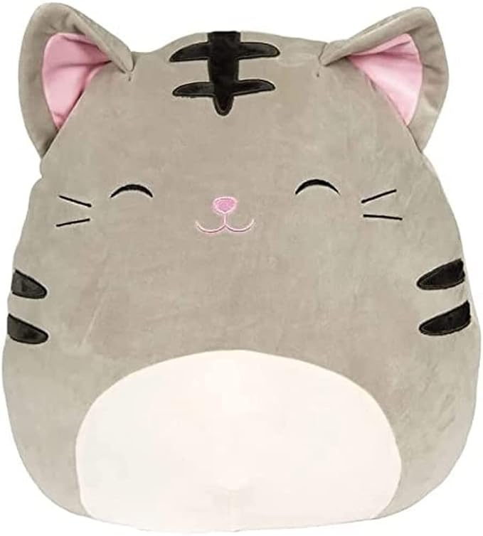 Squishmallow Official Kellytoy Plush Pets Squad Dogs Cats Bunnies Frogs Squishy Soft Plush Toy Animals (Tally Cat (Sleepy), 8 Inch)