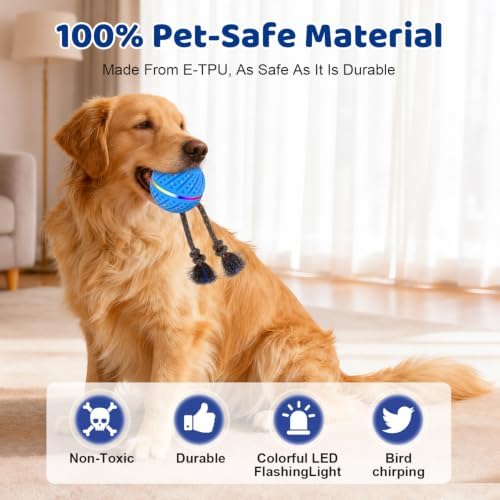 Smart Interactive Dog Toys Ball for Aggressive Chewers Medium Large,E-TPU