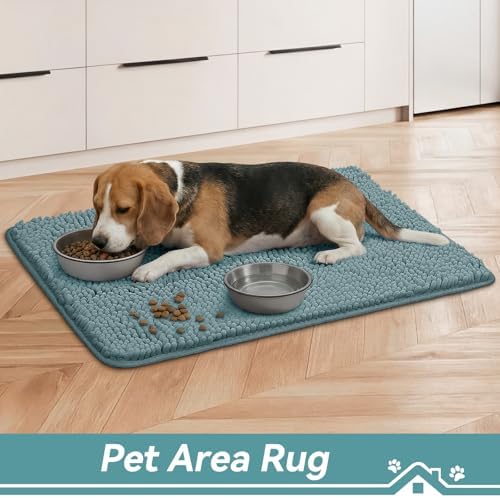 Bcoimo Super Absorbent Dog Door Mat, 36"*24" Anti Slip Mat for Muddy Paws