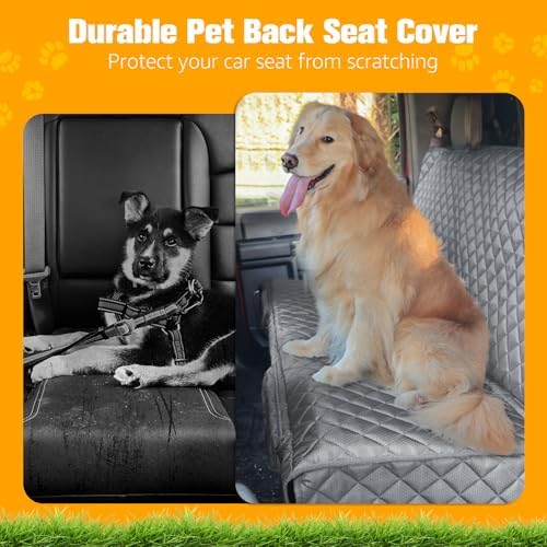 PETICON Dog Car Seat Cover for Back Seat, Rear Bench Seat Cover for Trucks