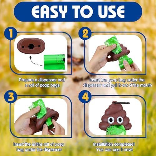 Letalong Dog Poop Bag With Holder, 150 Counts Scented Doggie Waste Bags With 1 Dispenser, Pet Poop Bags Rolls For Doggy