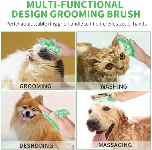 Professional 7 in 1 Dog Paw Cleaner for Dogs & Cats - Includes 1 Portable Paw Washer, 1 Bath Brush, 2 Dog Toothbrushes and 3 Absorbent Towels Note: Fits Paws up to 2 Inches Wide (Small, Light Green)