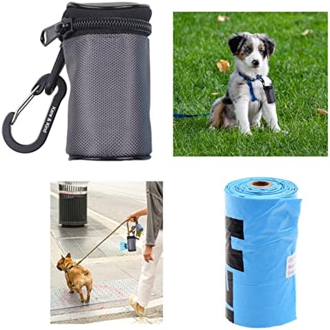 Kare & Kind Pet Waste Bag Dispenser with Dog Poop Holder- Clip On Zippered Poop Bag Holder - Also Includes Pet Waste Bags, Carabiner- Attaches to Leash, Belt, Harness,Collar, Stroller, Backpack