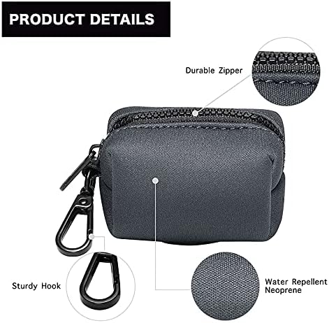 Petmolico Dog Poop Bag Holder Dispenser 2 Pack, Deep Gray