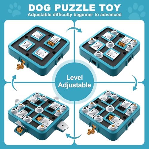 Aluckmao Dog Puzzle Toy Large Size - Adjustable Levels Food & Treat Game