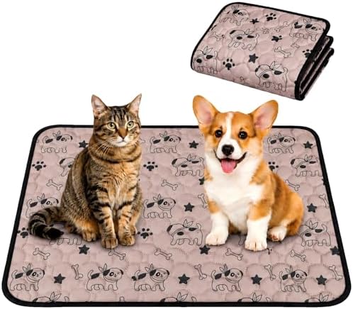 Washable Waterproof Dog Pee Pads, Reusable Puppy Pads, Coffee Medium