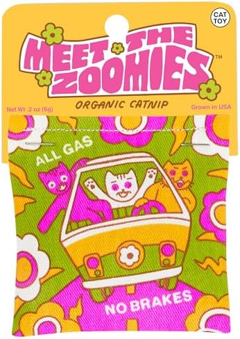 Blue Q Catnip - Cute Cat Toys for Biting with Funny Graphics - The Zoomies