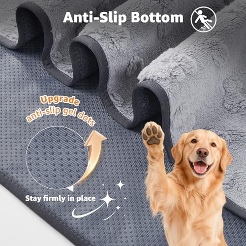 LOOBANI Washable Puppy Pads Waterproof 36"x24", 4 Pack, Gray
