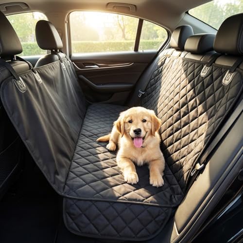 Dog Car Seat Cover for Back Seat – Waterproof Hammock for Cars, SUVs & Trucks, Heavy-Duty Non-Slip Backseat Protector, Easy to Install & Machine Washable, Pet Hammock Style Seat Cover