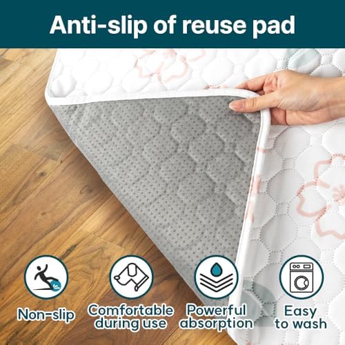 Extra Large Washable Dog Pee Pads (2 Pack), 31"x36" Reusable Waterproof Pad for Large Dogs, Super Absorbent, Non-Slip Indoor Puppy Training Mat