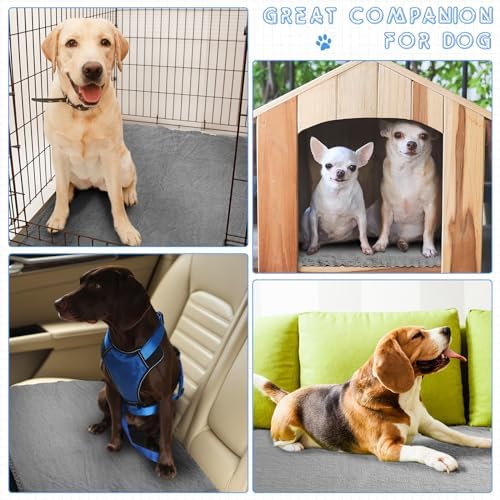 Thyle 12 Pcs Washable Pee Pads for Dogs Reusable Waterproof Training Puppy Pads Bulk Absorbent Pet Whelping Small Dog Mats for Crate Bed Sofa(34 x 28 Inch)