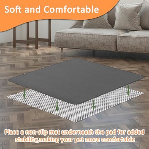 Bunlitent Washable Pee Pads for Dogs, 72'' x 72'', 3 Packs, Extra Large