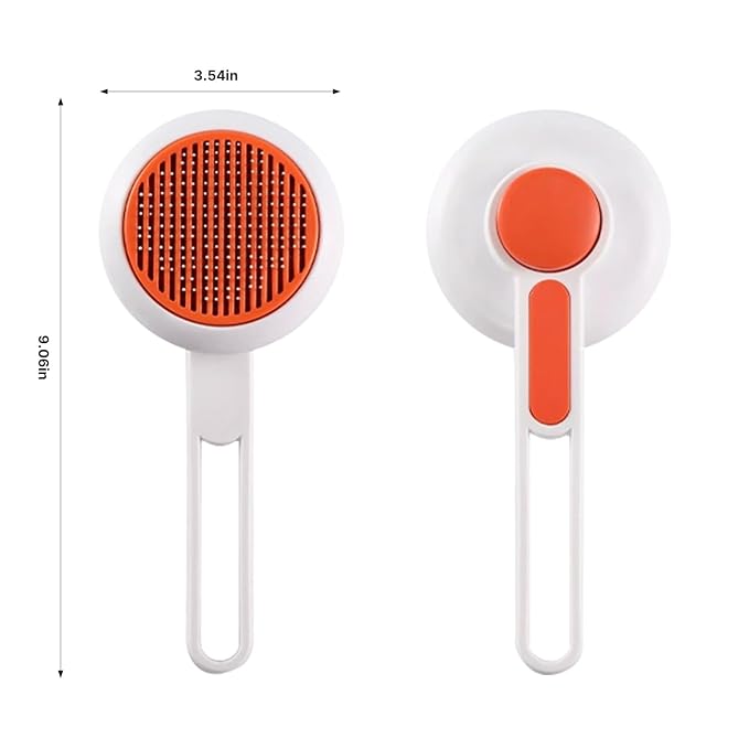 Self Cleaning Cat Dog Brush, Pet Deshedding Grooming Comb with Fine Stainless Steel Teeth, Hair Removal Slicker Brush for Long and Short Hair Pets
