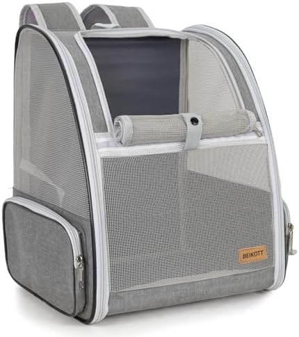 Cat Dog Backpack 12.6"×11.4"×16.5" Large Breathable Pet Bag Carrier