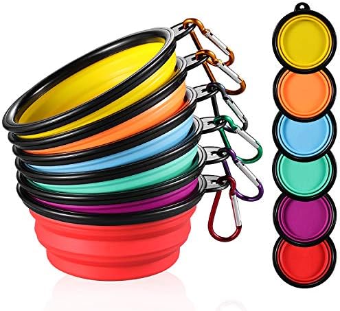 ME.FAN Collapsible Dog Bowl for Travel (12oz), 6 Pack