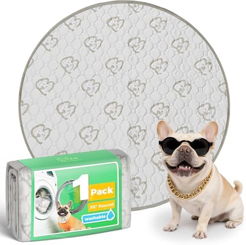 FXW Washable Pee Pads for Dogs, Super Absorbent, 36" Round, 1 Pack