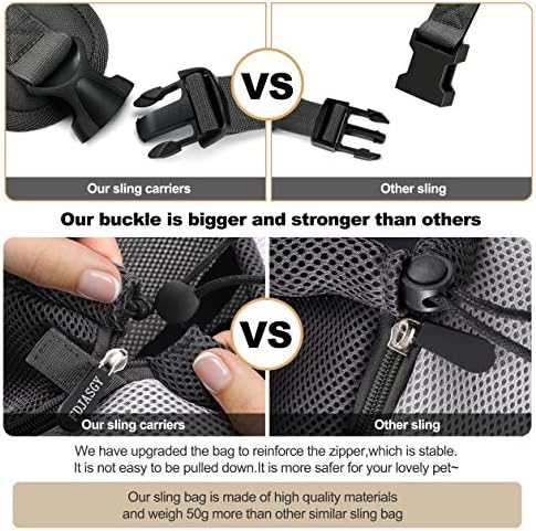 FDJASGY Pet Sling Carrier for Small Dogs Cats,Breathable Mesh Travelling Hand Free Puppy Backpack with Pouch and Adjustable Strap Carrier